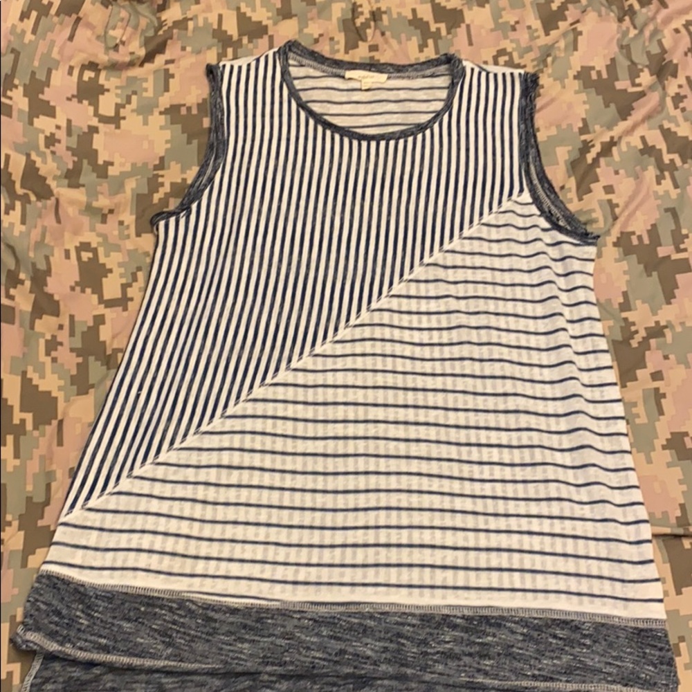 Unique asymmetrical pattern tank top